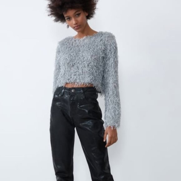 Zara | Sweaters | Zara Feather Effect 